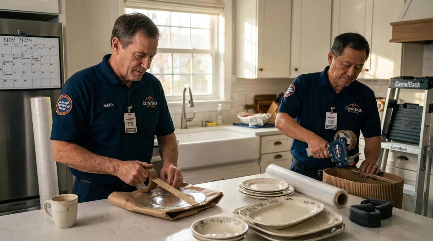 Professional crew packing kitchen dishware in Swedesboro, NJ
