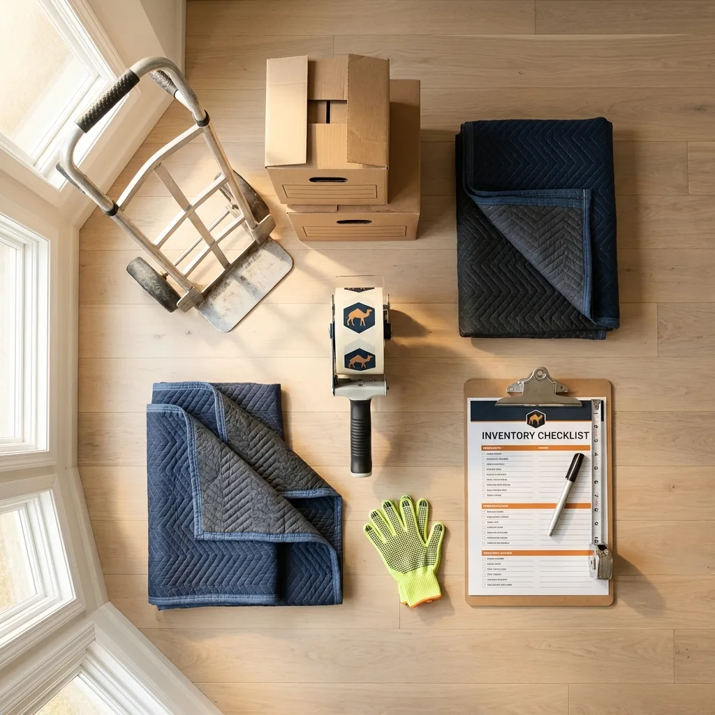 Professional moving supplies and packing materials layout for Swedesboro residential relocations